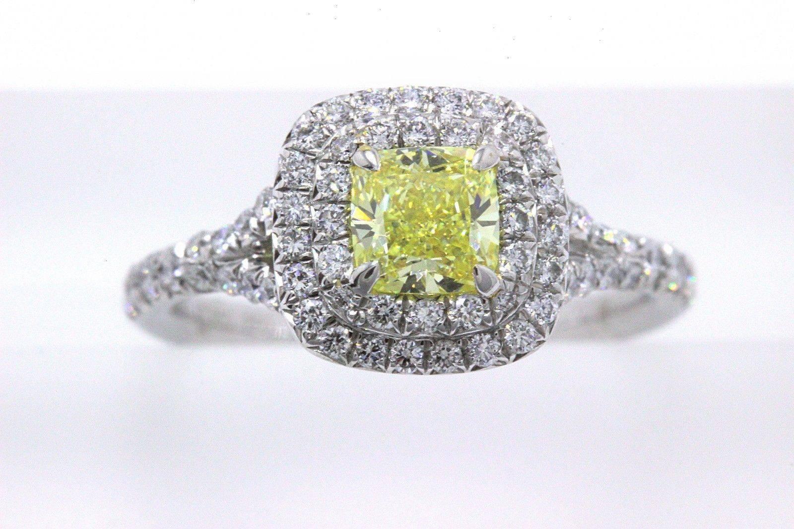 Tiffany & Co. Soleste Fancy Intense Yellow 0.97 Carat Diamond Engagement Ring 2