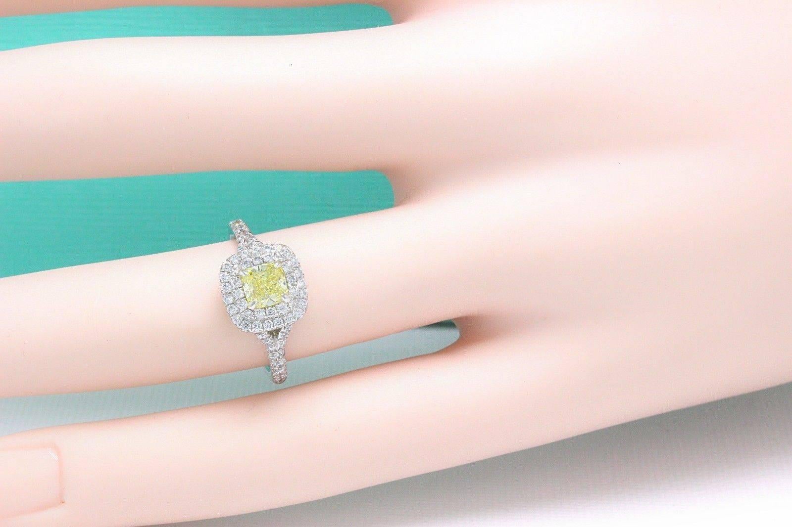 Tiffany & Co. Soleste Fancy Intense Yellow 0.97 Carat Diamond Engagement Ring 4