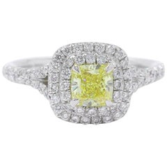 Bague de fiançailles à diamant Soleste Fancy Intense Yellow 0::97 carat de Tiffany & Co