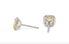 Tiffany & Co. Soleste Fancy Intense Yellow Diamond Earrings in Platinum & 18K