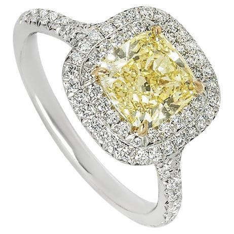 Tiffany & Co. Soleste Fancy Intense Yellow Diamond Ring 1.63ct For Sale