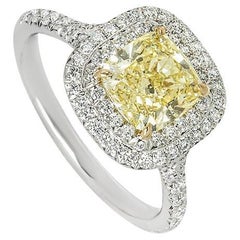 Tiffany & Co. Soleste Ausgefallener intensiv gelber Diamantring 1,63 Karat