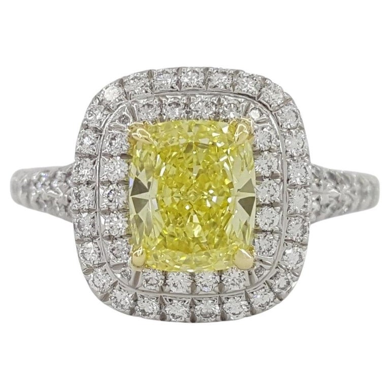 Tiffany and Co. Soleste Fancy Intense Yellow Diamond Ring For Sale at  1stDibs