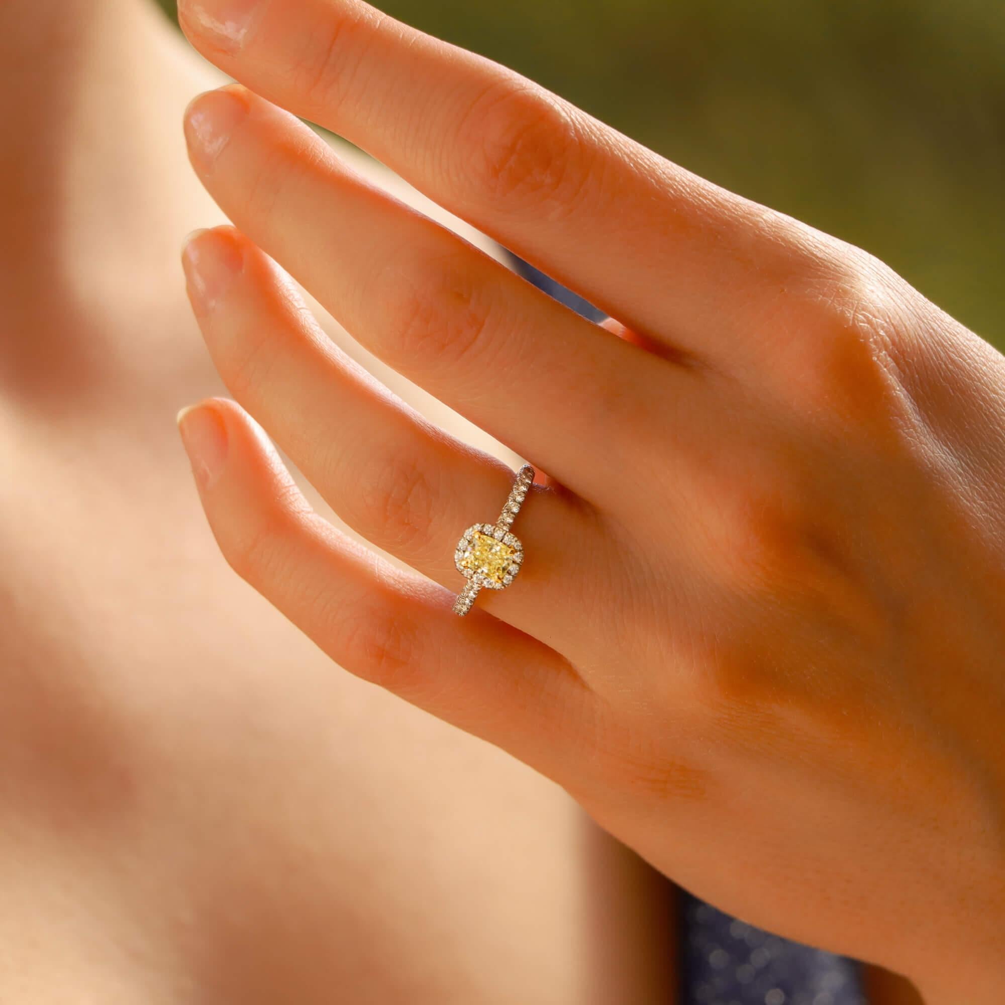 yellow diamond engagement rings tiffany