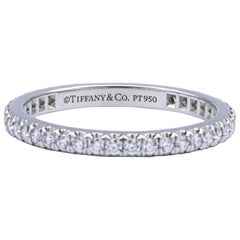 Tiffany & Co. Platin Soleste Full Circle Diamond Band:: 0::34 Ct Größe 5::5 2mm