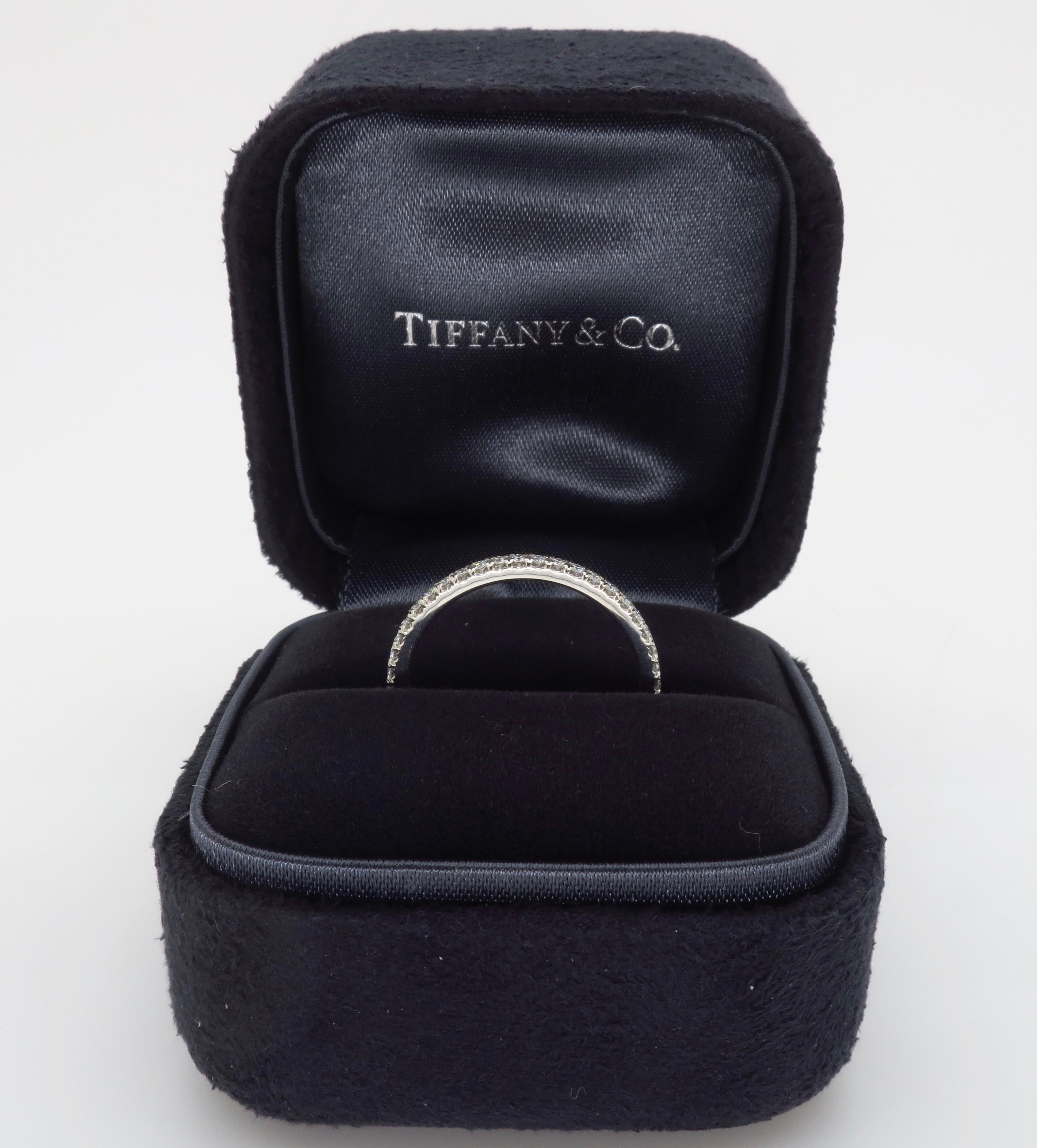 Tiffany & Co. Soleste Full Eternity Band in Platinum with Original Box In New Condition In Webster, NY