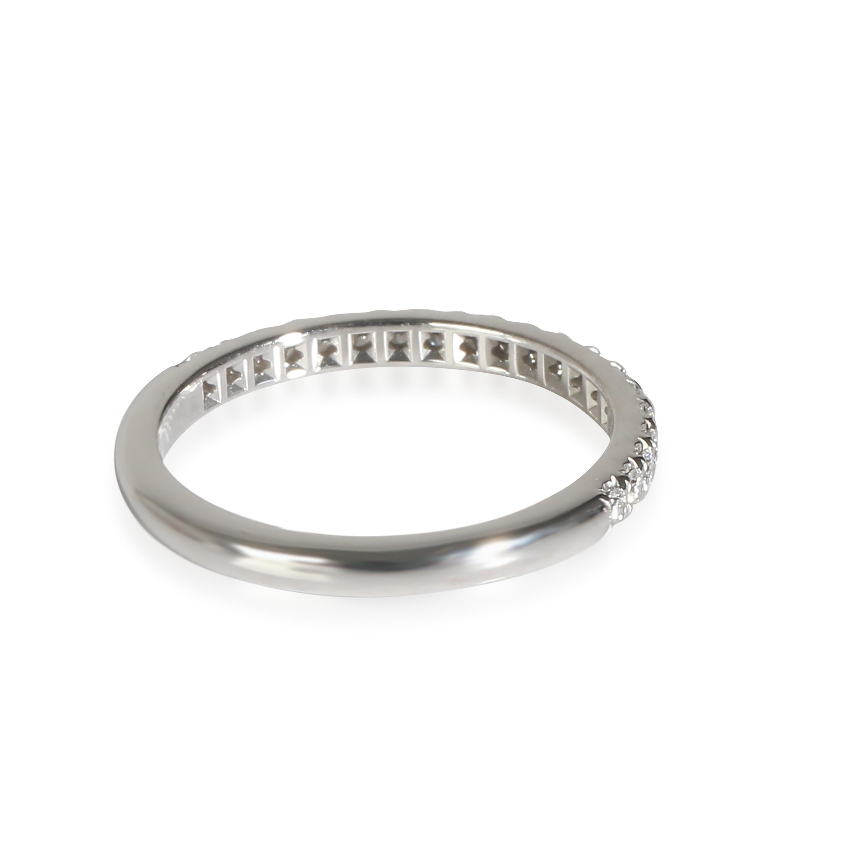 Tiffany & Co. Soleste Half Eternity Band in  Platinum 0.17 CTW In Excellent Condition In New York, NY