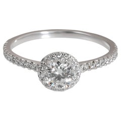 Tiffany & Co. Soleste Halo Diamond Engagement Ring in Platinum H VVS1 0.55 CTW