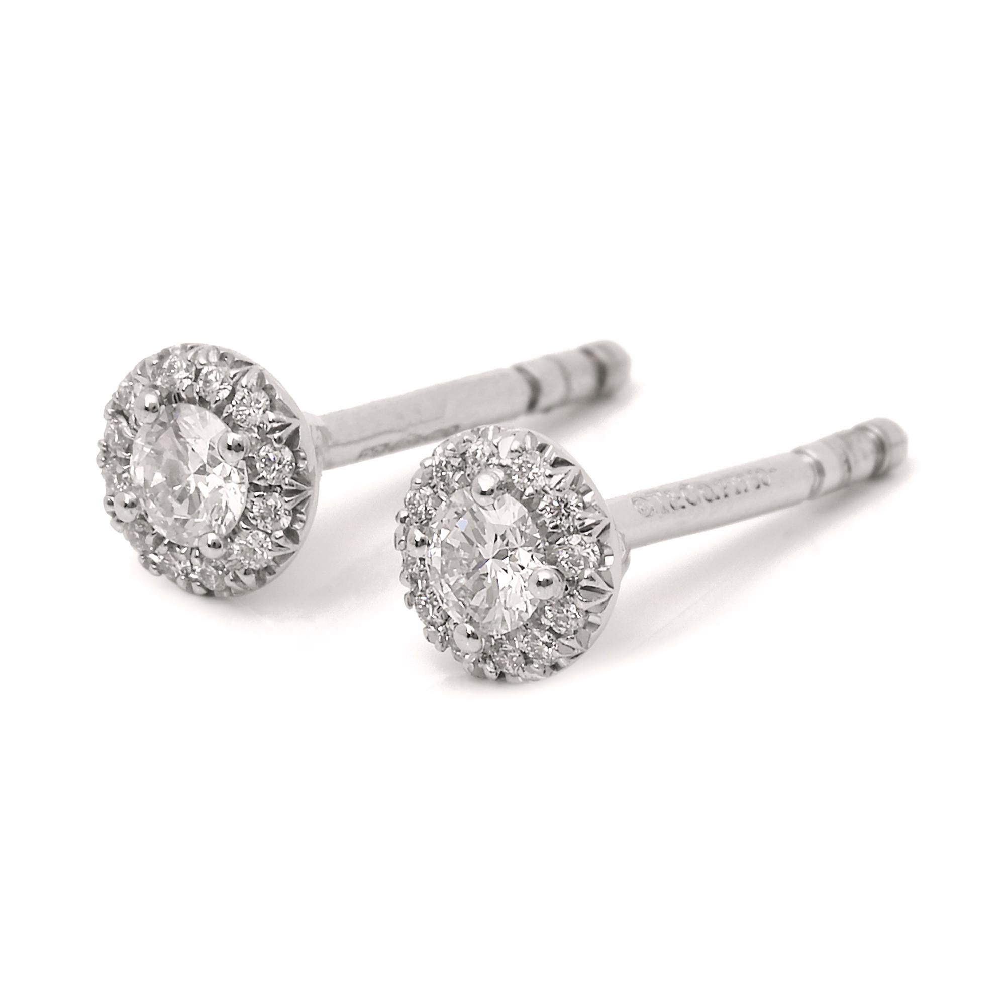 These earrings by Tiffany & Co are from the Soleste collection featuring a total of 0.17ct of round brilliant cut diamonds made in Platinum. Accompanied with their Tiffany box and gift receipt. Our Xupes reference code is J568 should you need to