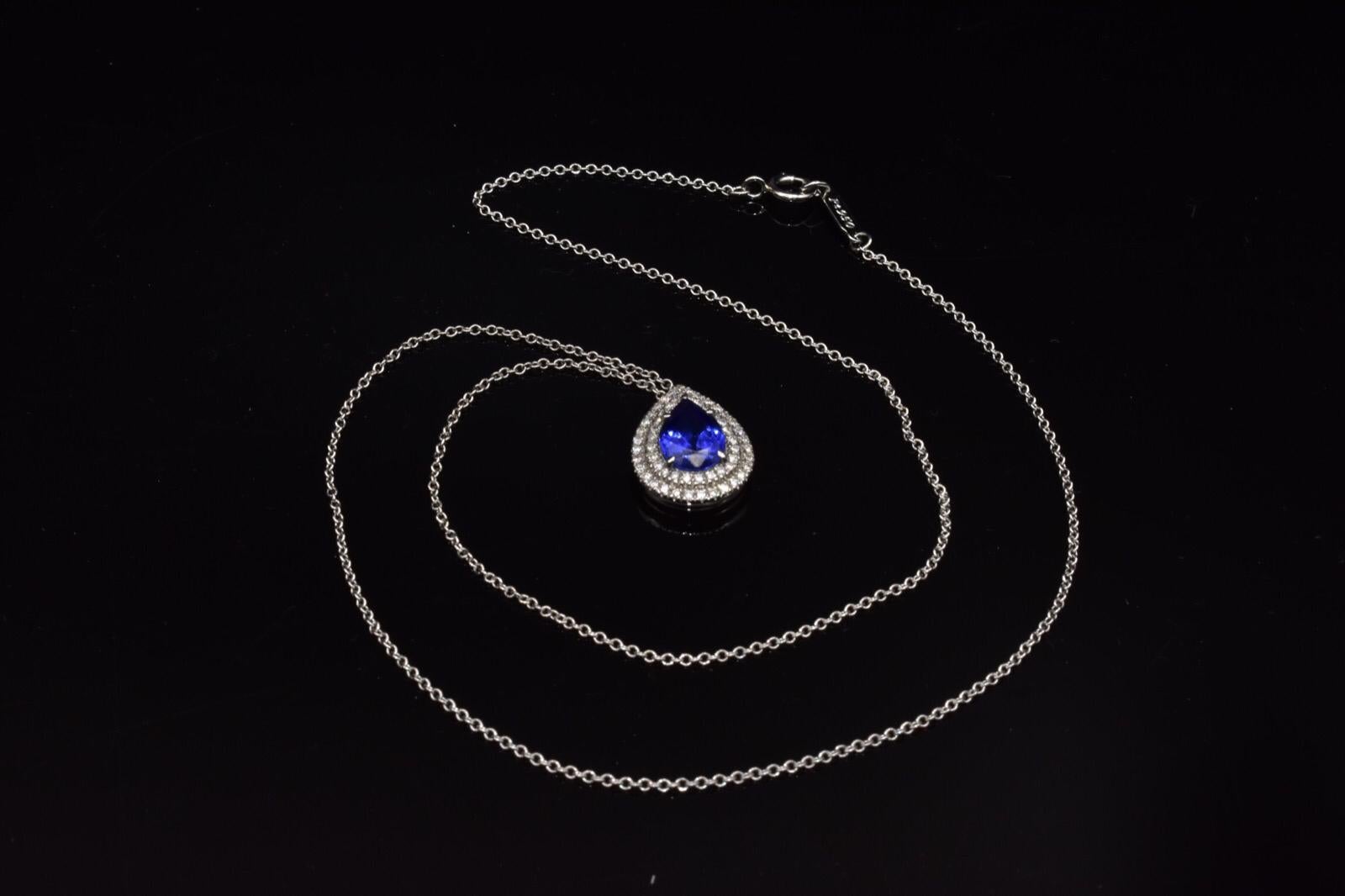Women's Tiffany Co Soleste Necklace with Tanzanite  For Sale