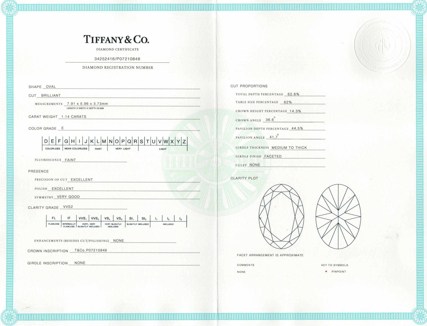 Tiffany & Co Soleste Oval 1,14 Karat Diamant Halo-Ring mit Halo-Ring im Angebot 2