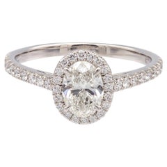Tiffany & Co. Soleste Oval .61 cts Center Diamond Engagement Ring Platinum