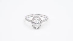 Tiffany & Co. Soleste Oval Engagement Ring 1.97 Carat total G VS1