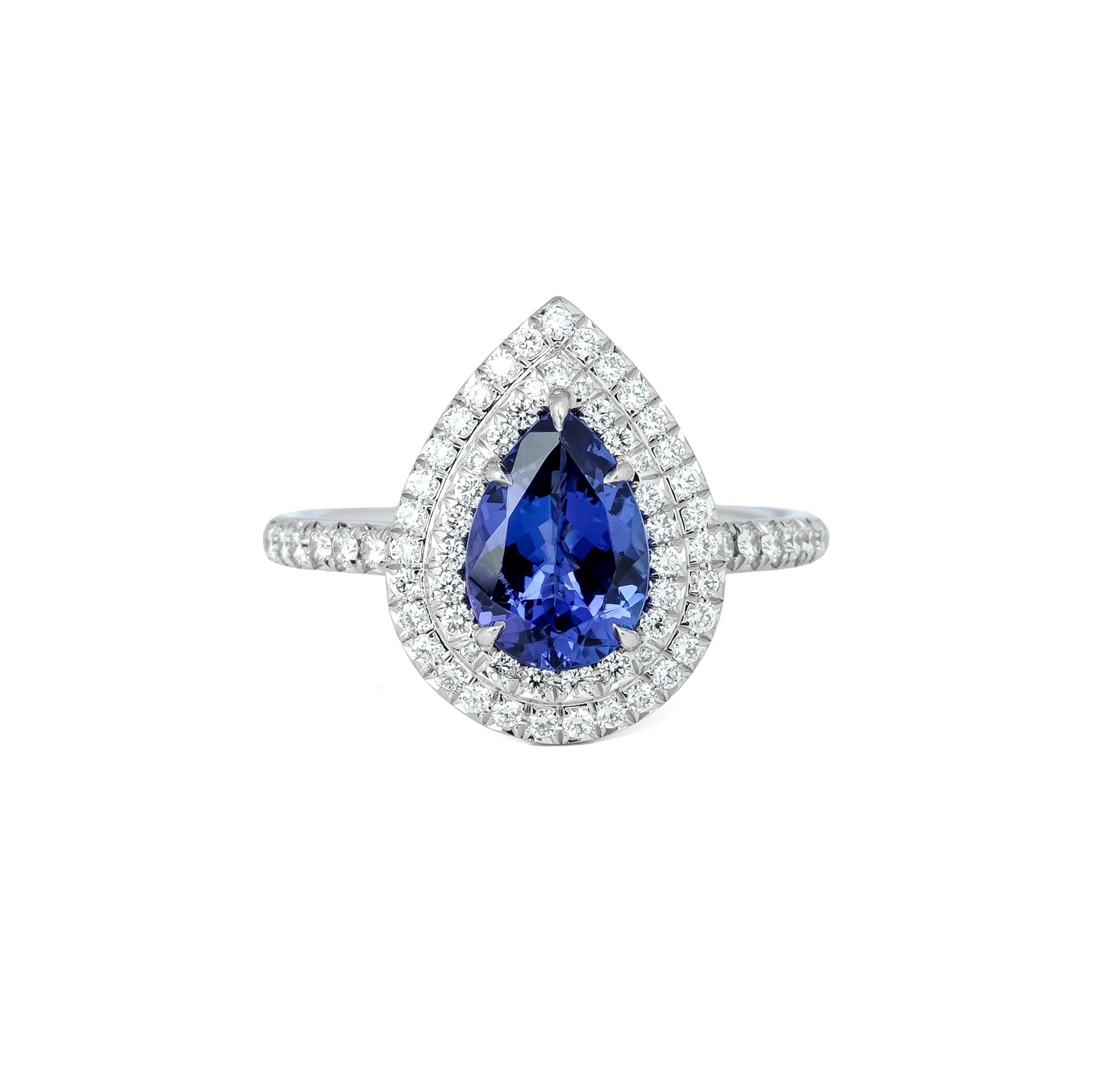 pear shaped tanzanite ring