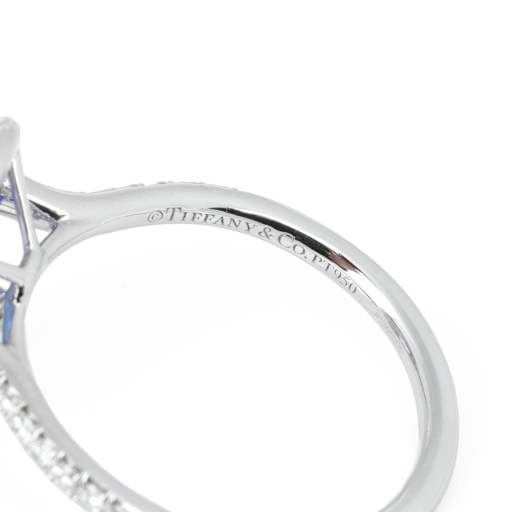 Contemporary Tiffany & Co Soleste Pear Cut Tanzanite Ring For Sale