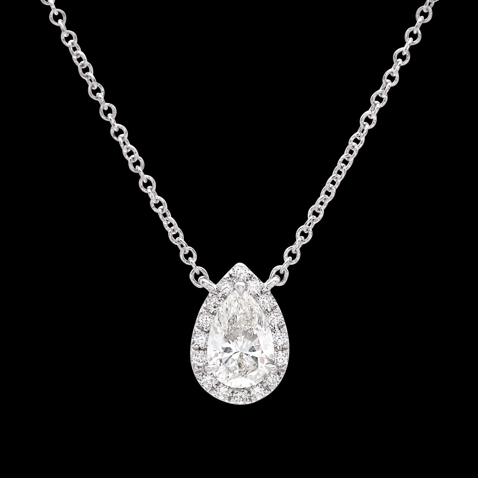 tiffany pear diamond necklace