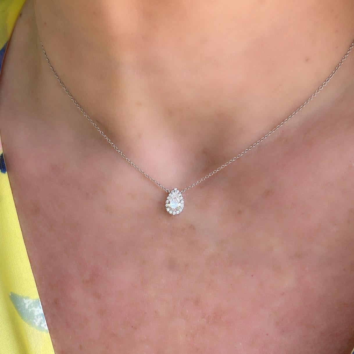 pear-shaped diamond necklace tiffany