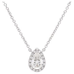 Tiffany & Co. ""Soleste"" Birnenförmiger Diamant-Anhänger-Halskette