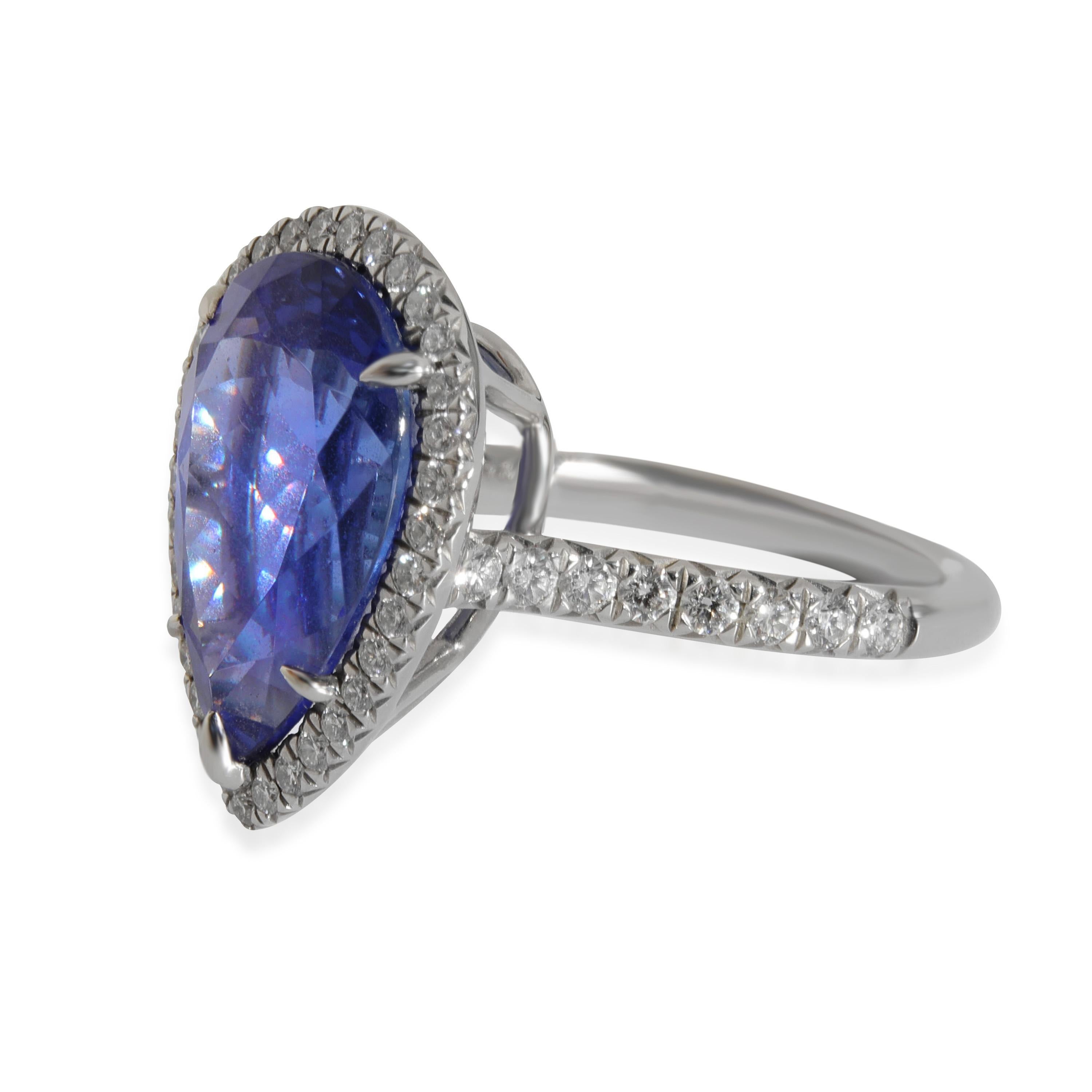 Tiffany & Co. Soleste Pear Tanzanite in Platinum 5.90 CT In Excellent Condition For Sale In New York, NY