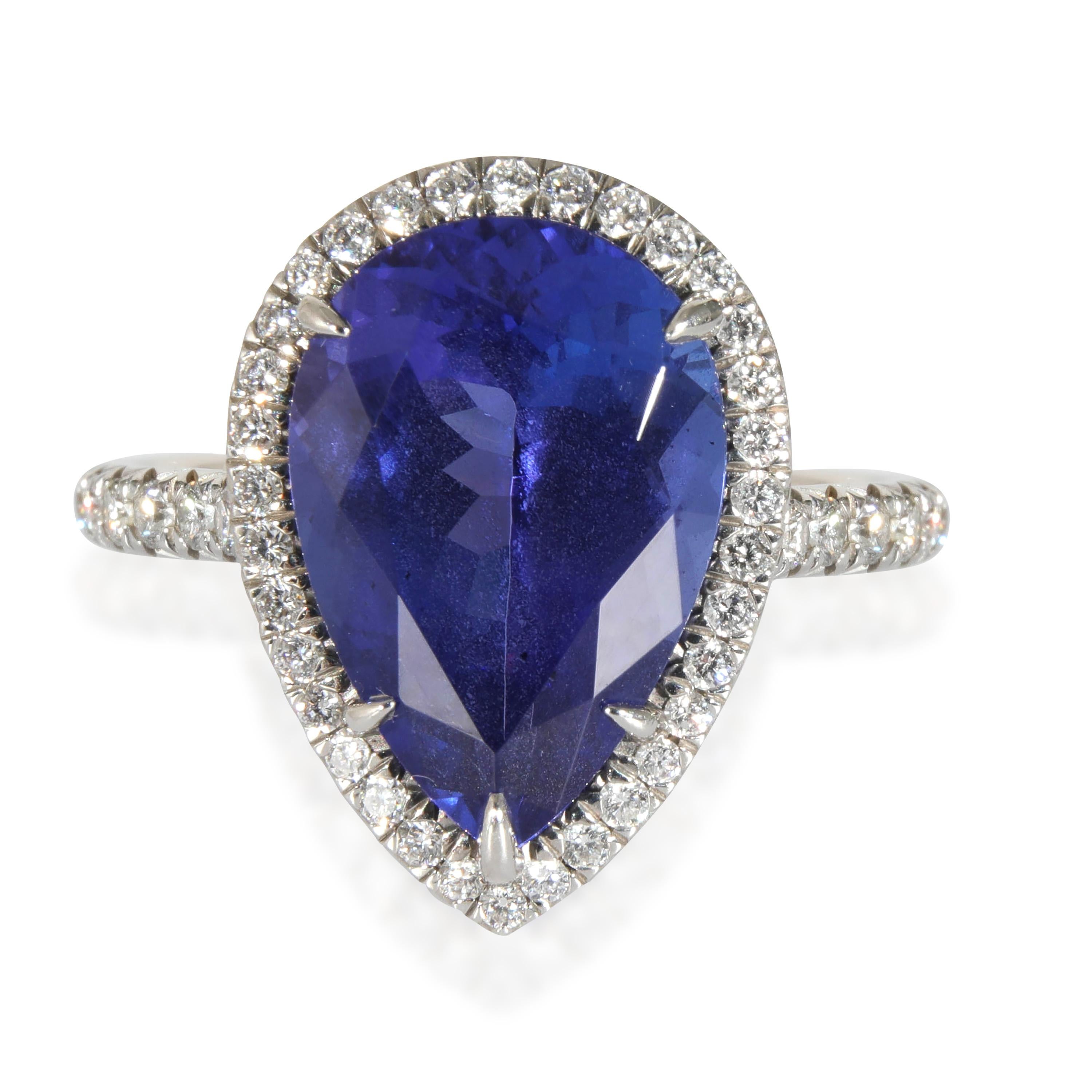Women's or Men's Tiffany & Co. Soleste Pear Tanzanite in Platinum 5.90 CT