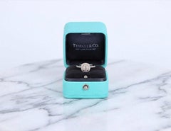 Tiffany & Co Soleste Pink Diamond Halo Ring in Platinum and 18K Rose Gold
