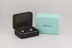 Tiffany & Co. Soleste Pink Sapphire Diamond Platinum Stud Earrings
