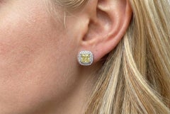 Tiffany & Co. Soleste Platinum & 18K Yellow Gold Fancy Intense Yellow Cushion