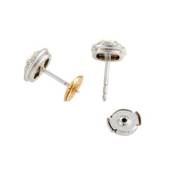Tiffany & Co. Soleste Platinum & 18K Yellow Gold White & Yellow Diamond Earrings