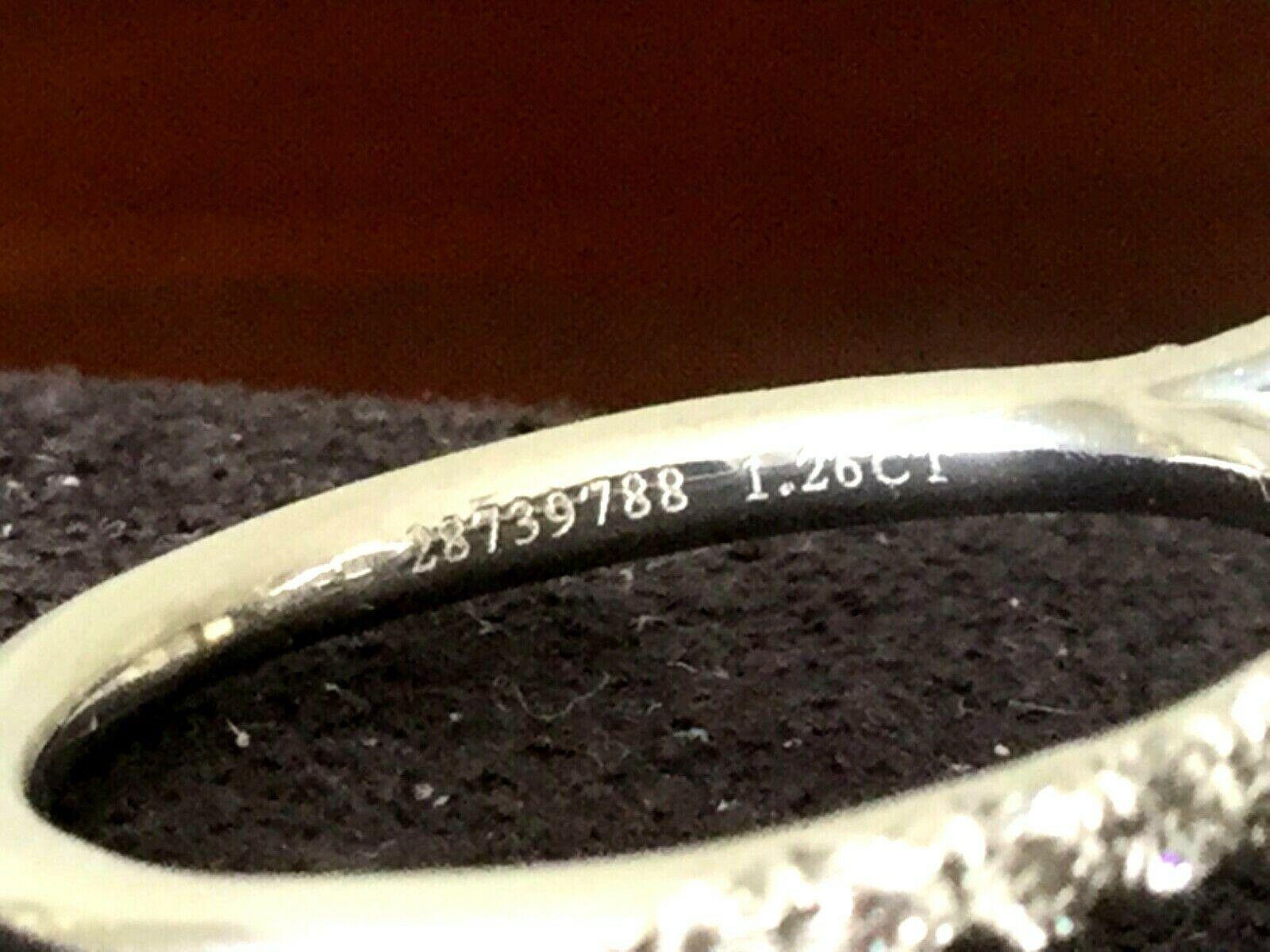 Tiffany & Co. Soleste Platinum and Diamond Engagement Ring 1.26 Carat H VVS1 7