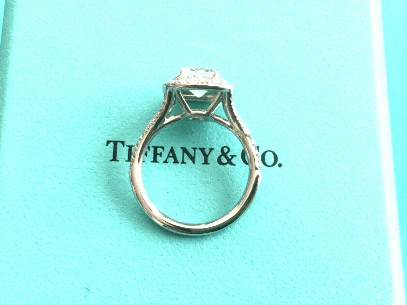 Tiffany & Co. Soleste Platinum and Diamond Engagement Ring 1.26 Carat H VVS1 8