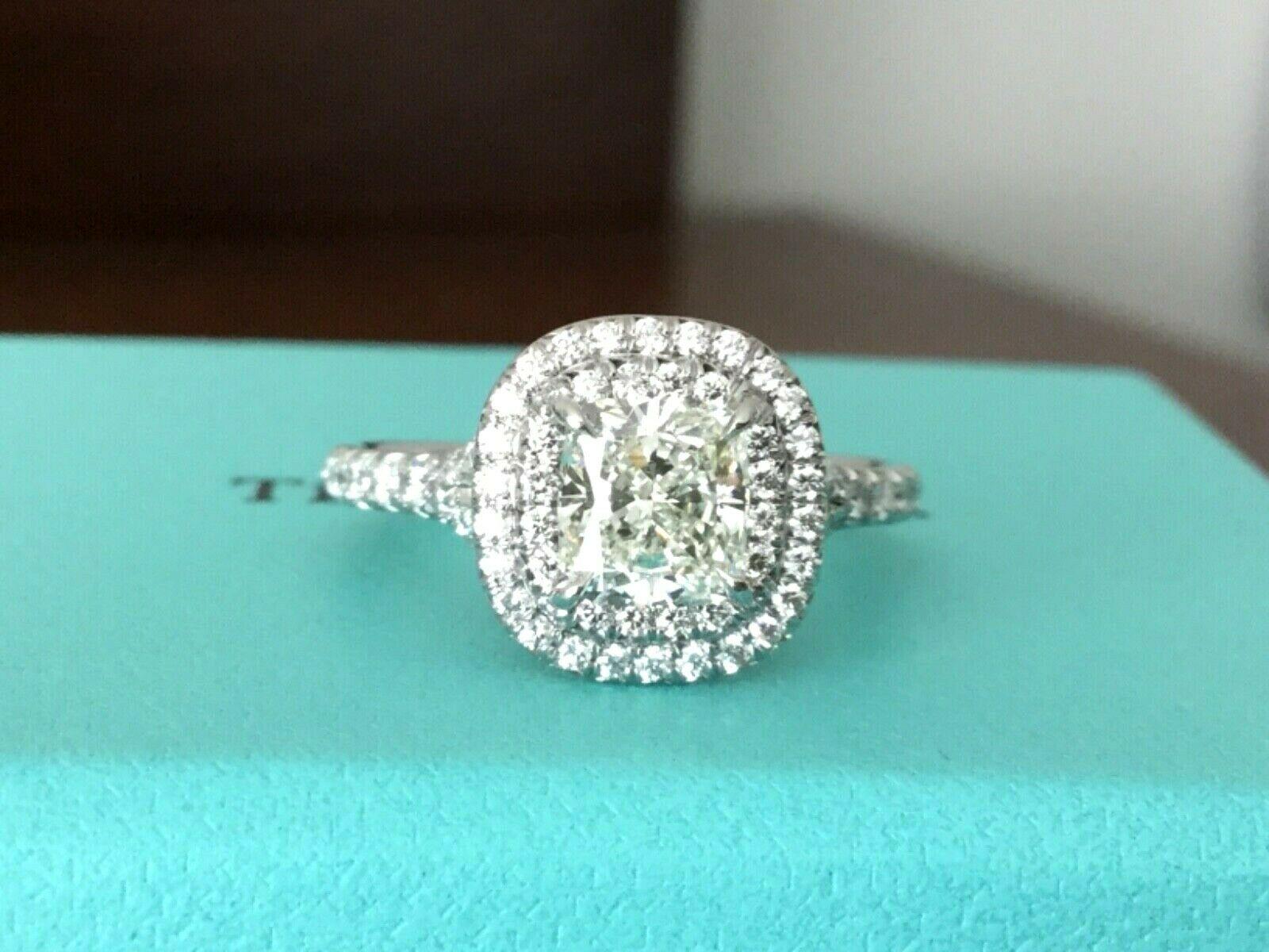 For your consideration is one of the HOTTEST Rings sold at Tiffany's.  The Tiffany Soleste!  This ring is perfect for an engagement ring or ideal as a cocktail ring - either way it is set to impress!

This specific diamond Soleste is amazing!  It