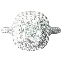 Tiffany & Co. Soleste Platinum and Diamond Engagement Ring 1.26 Carat H VVS1