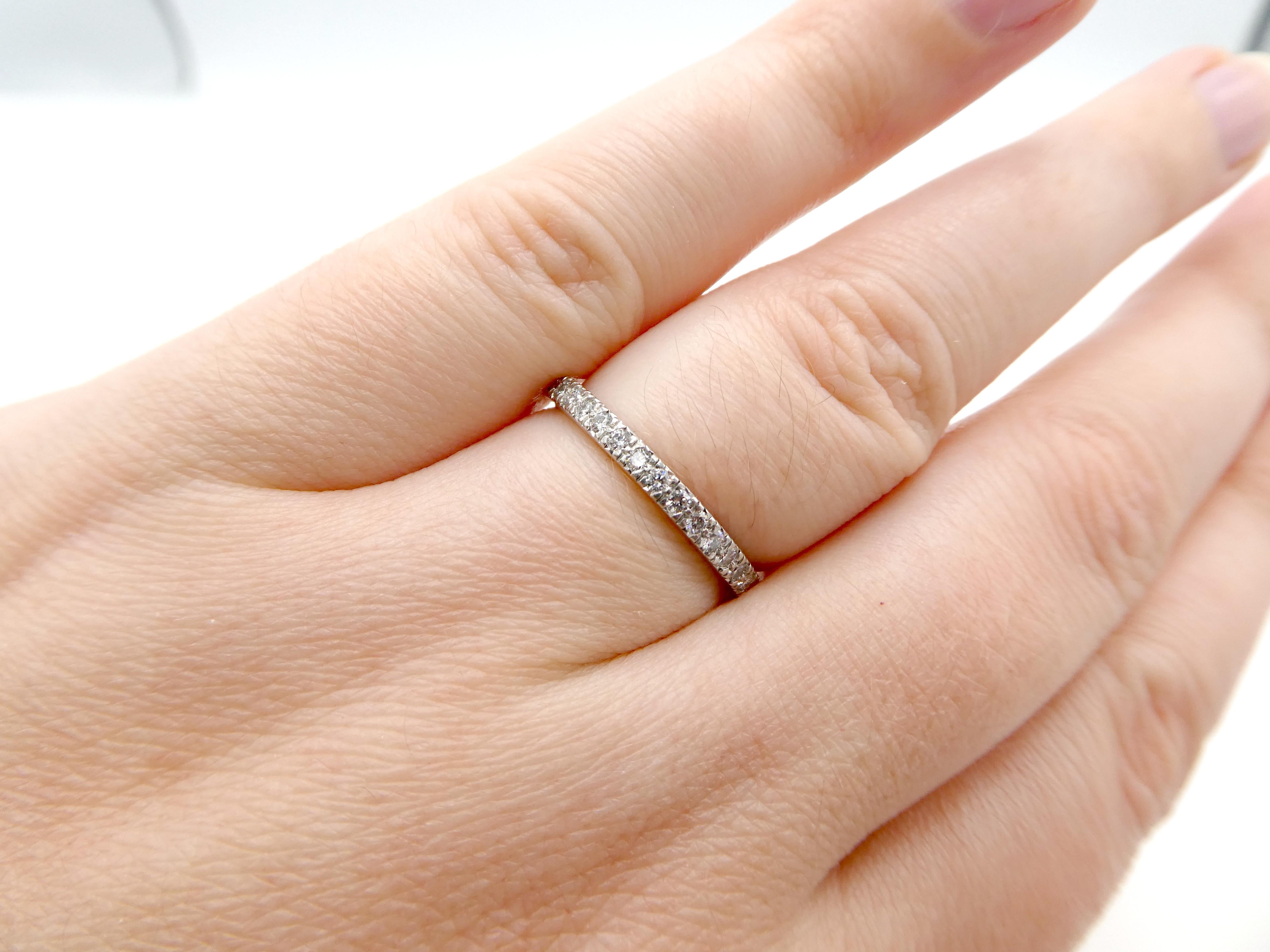 Modern Tiffany & Co. Soleste Platinum Carat Round Diamond Eternity Band Wedding Ring