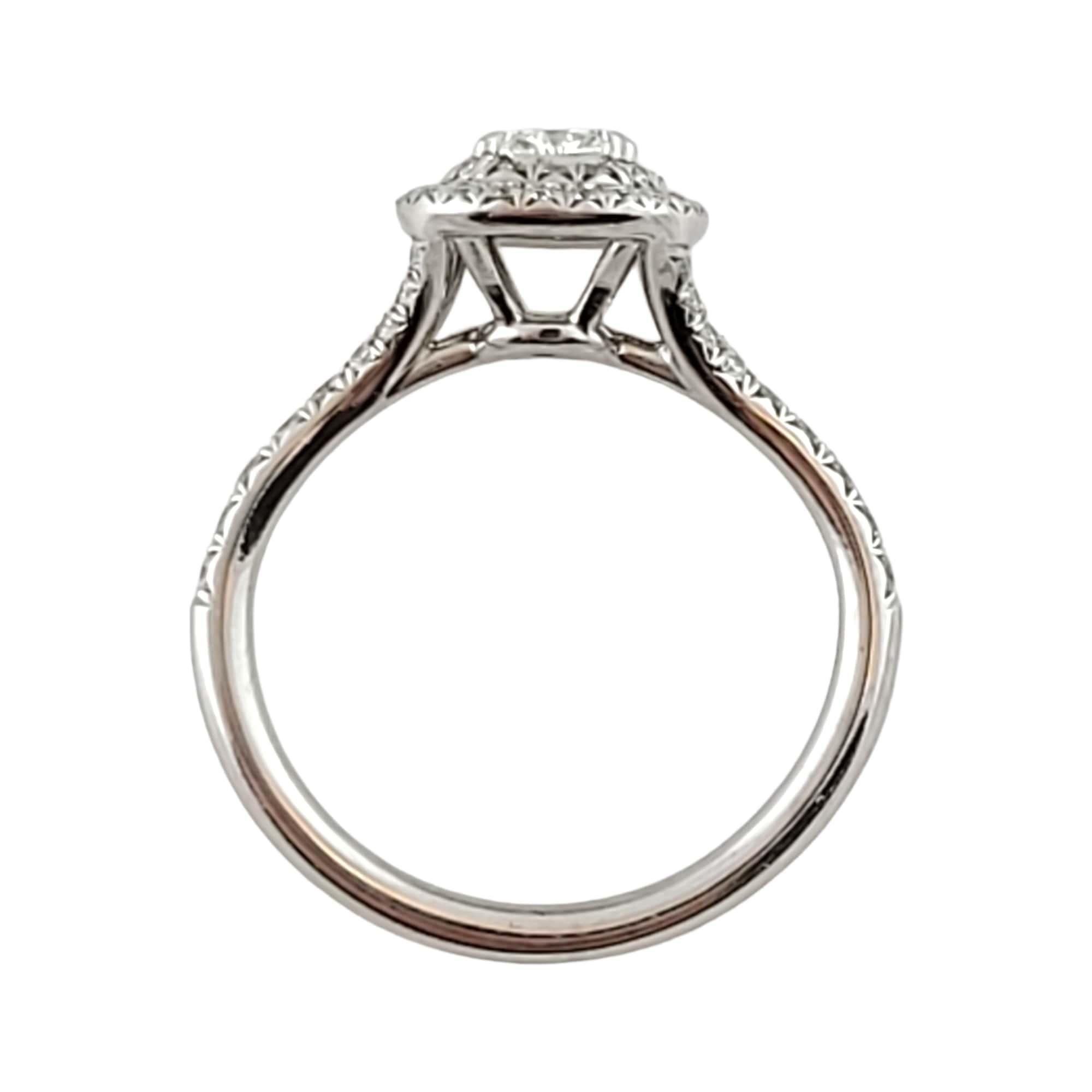 Tiffany & Co. Soleste, bague de fiançailles double halo de diamants taille coussin en platine Pour femmes 
