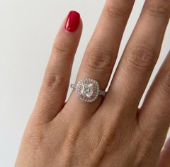 Tiffany & Co. Soleste Platinum Cushion-Cut Diamond Ring