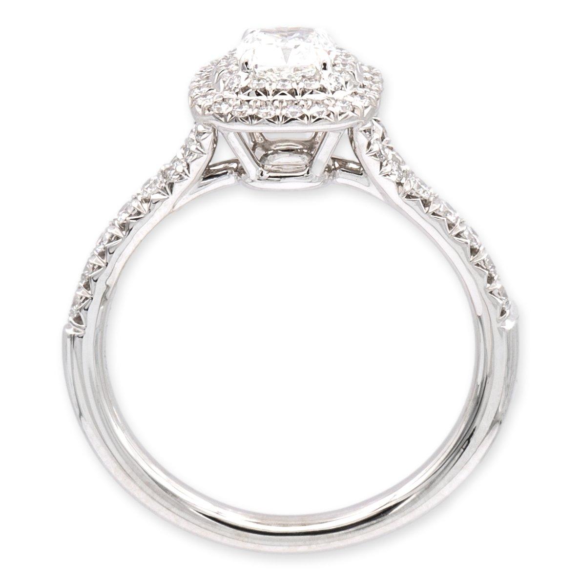 Women's Tiffany & Co. Soleste Platinum Cushion Diamond Engagement Ring .95Cts Ttl