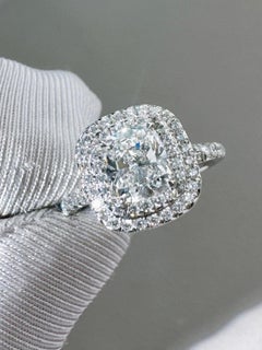 Tiffany & Co. Soleste Platinum Cushion‑Cut Diamond Ring
