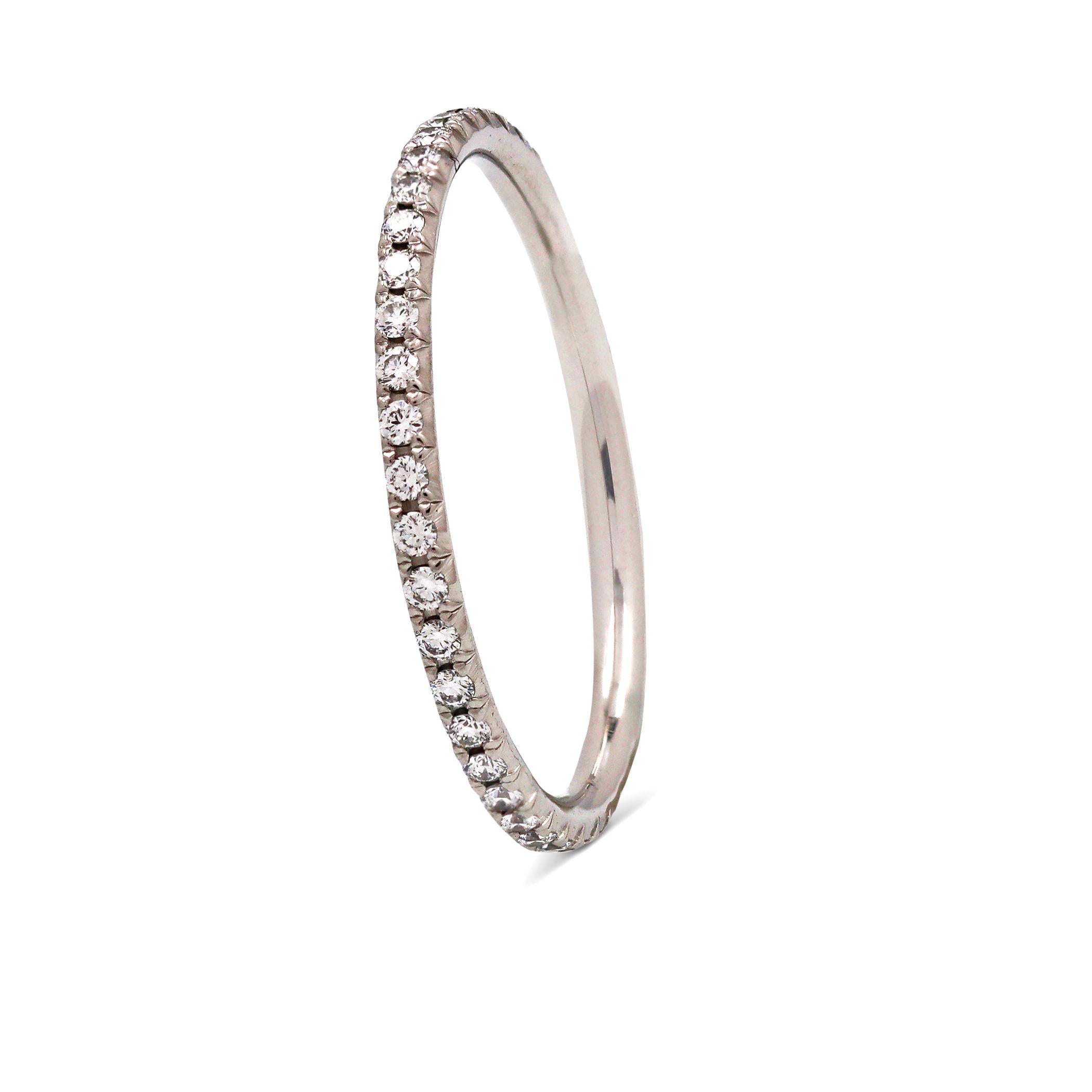 Tiffany & Co. Soleste Platinum Diamond Eternity Band In Excellent Condition In New York, NY