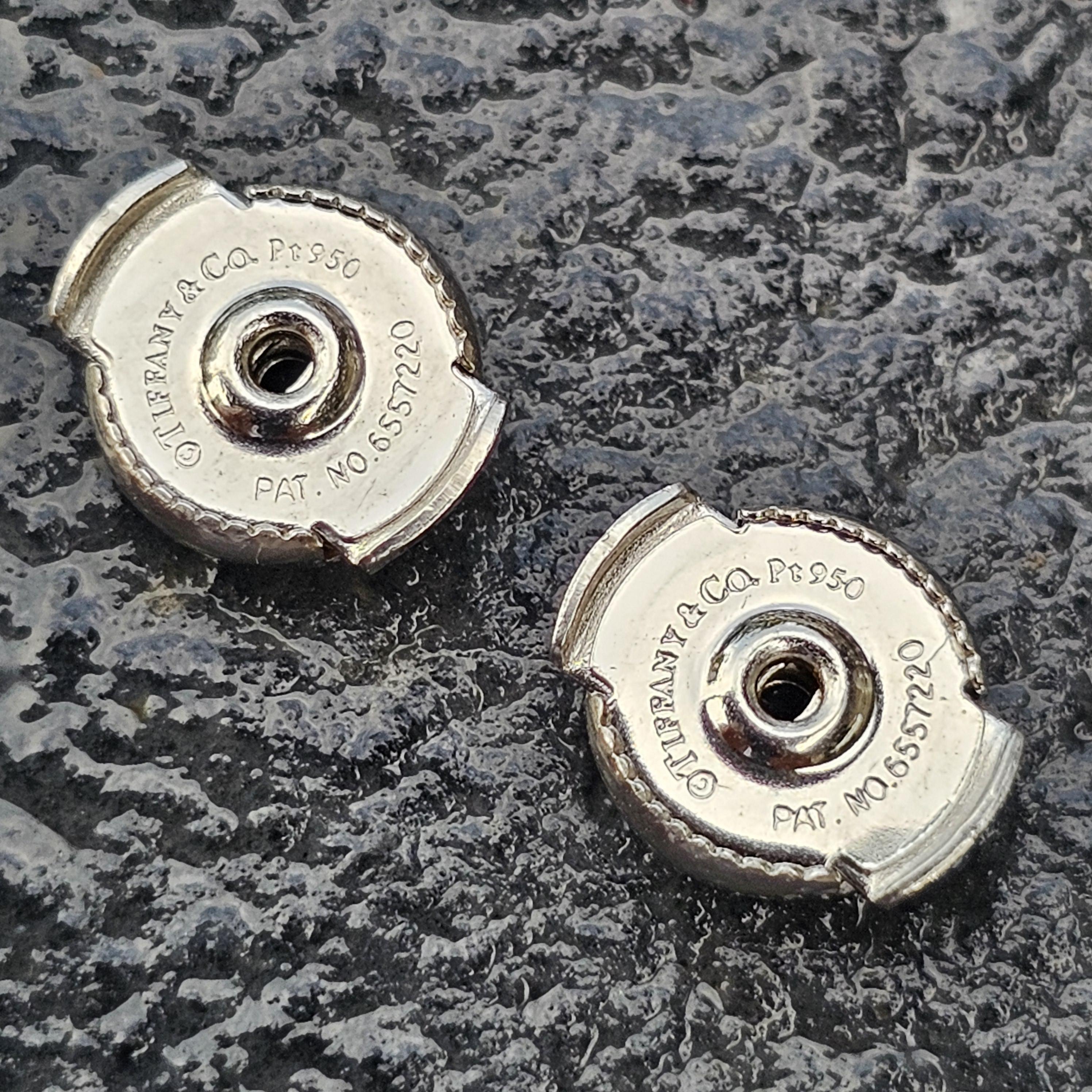 Women's Tiffany & Co. Soleste Platinum Diamond Stud Earrings Large ~1ct Version For Sale