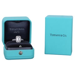 Tiffany & Co. Soleste Platinum Emerald Cut Diamond Engagement Ring