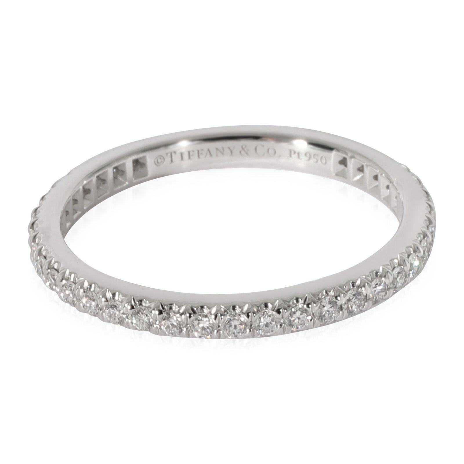 Cicle Rig TIFFANY and Co. Soleste Platinum Full Circle Diamond Band Ring 6 For ...