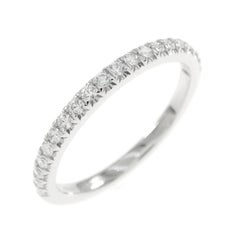 TIFFANY & Co. Soleste Platinum Half Circle Diamond Band Ring 5.25