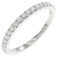 TIFFANY & Co. Soleste Platinum Half Circle Diamond Band Ring 5.25