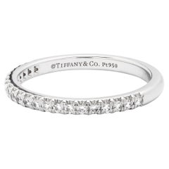Tiffany & Co Soleste platinum half diamond band