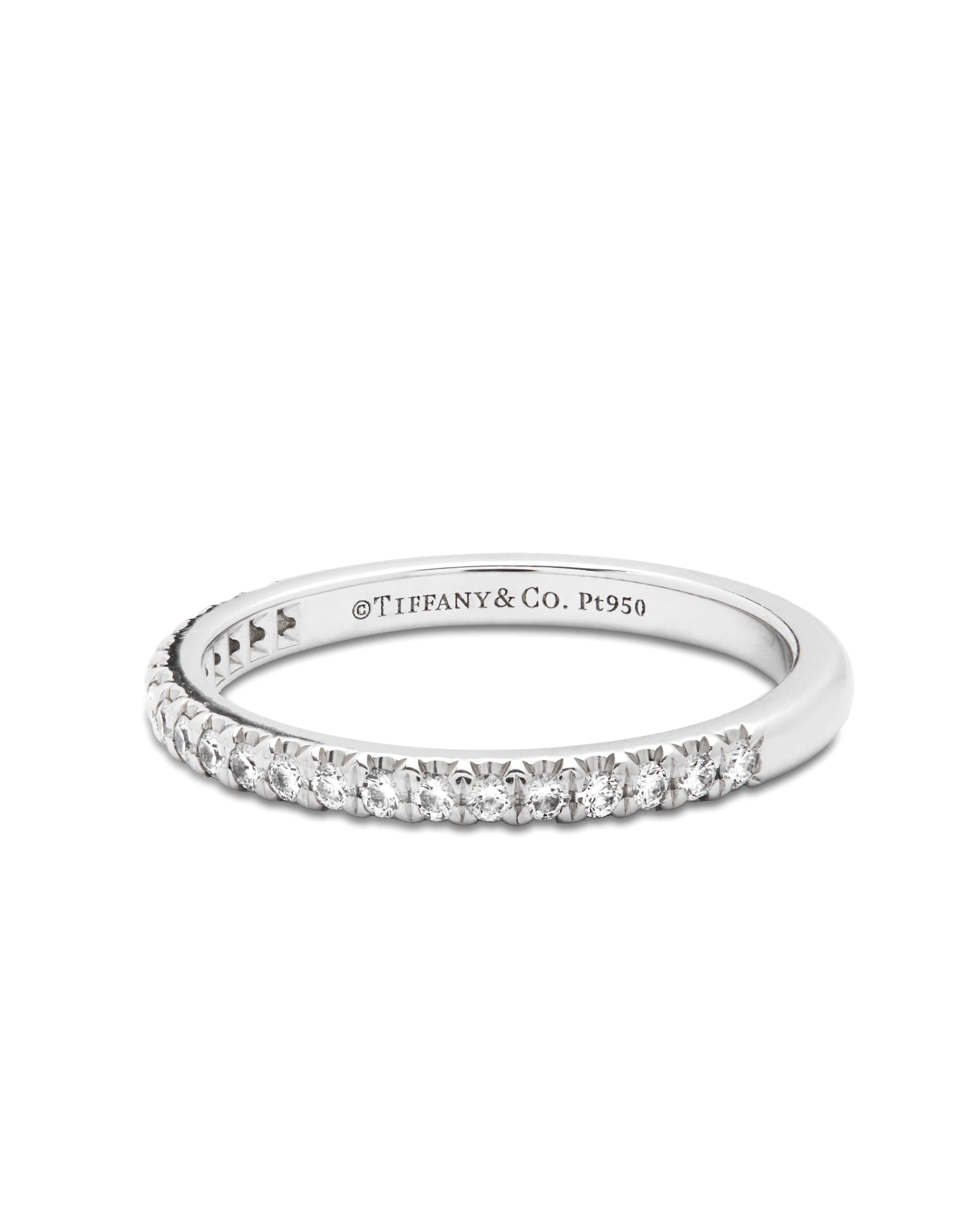 Tiffany & Co. Soleste Platin Halbdiamantband (Zeitgenössisch) im Angebot
