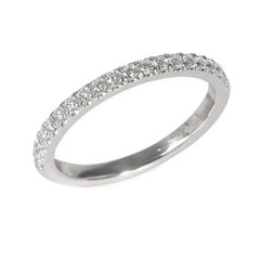 TIFFANY & Co. Soleste Platinum Half Eternity Diamond Band Ring 4.5
