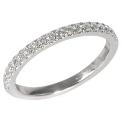 TIFFANY & Co. Soleste Platinum Half Eternity Diamond Band Ring 4.5