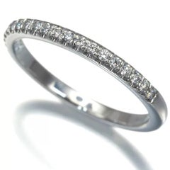 TIFFANY & Co. Soleste Platinum Half Eternity Diamond Band Ring 6