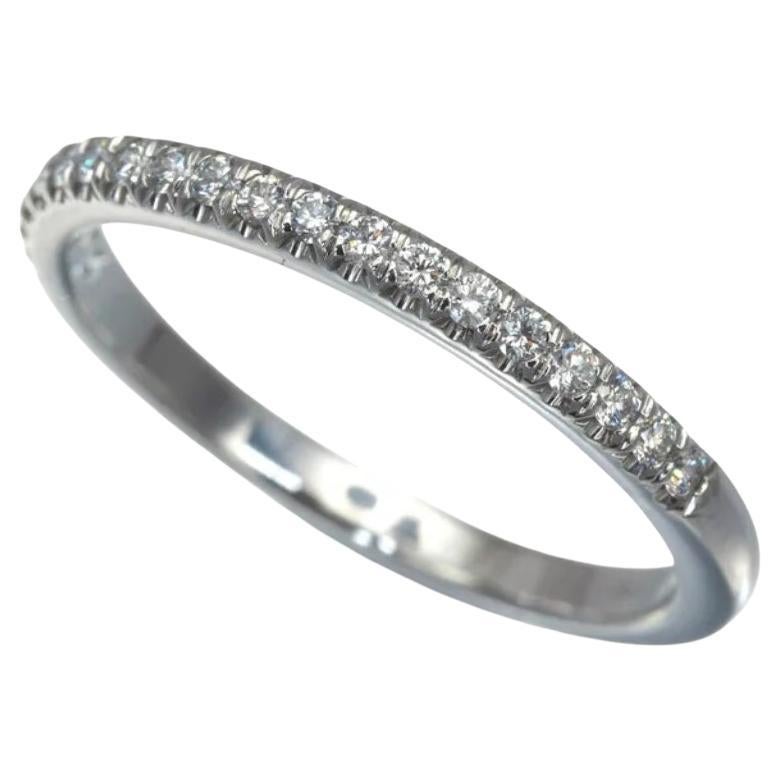 TIFFANY & Co. Soleste Platinum Half Eternity Diamond Band Ring 6 en vente
