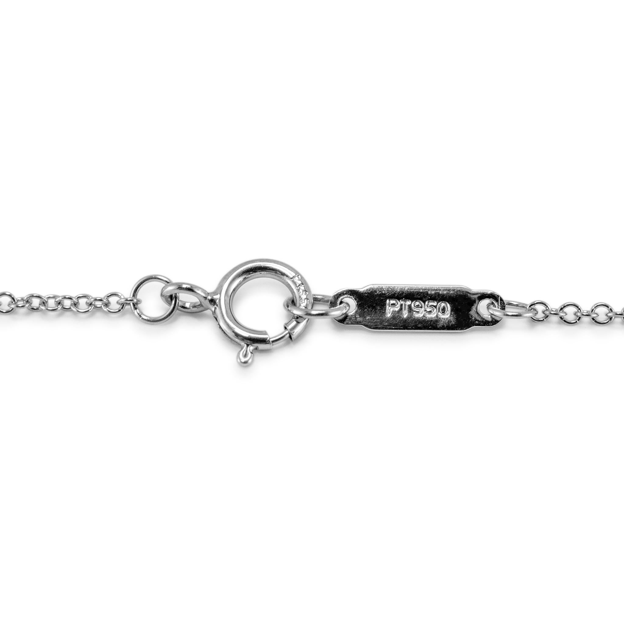 Tiffany & Co. Soleste Platino Halo Diamante Tanzanita Collar en forma de pera en venta 1